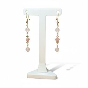 Handmade Gemstone Floral Earrings